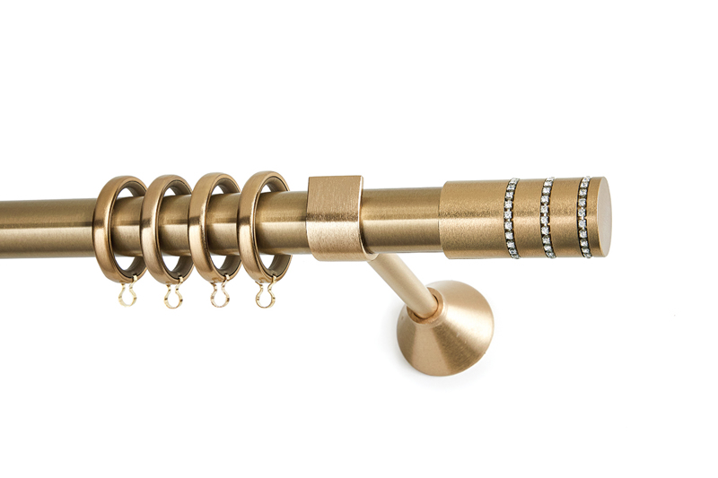 Anartisi - ΣΗΜΑΝΤΙΚΟ: Σε περίπτωση διαφοράς τιμής από το κατάστημα ισχύει παντα και μόνο η τιμή του καταστήματος Anartisi Κουρτινόξυλο Χρυσό Φ25 RIGOTO STRASS Oro Mat